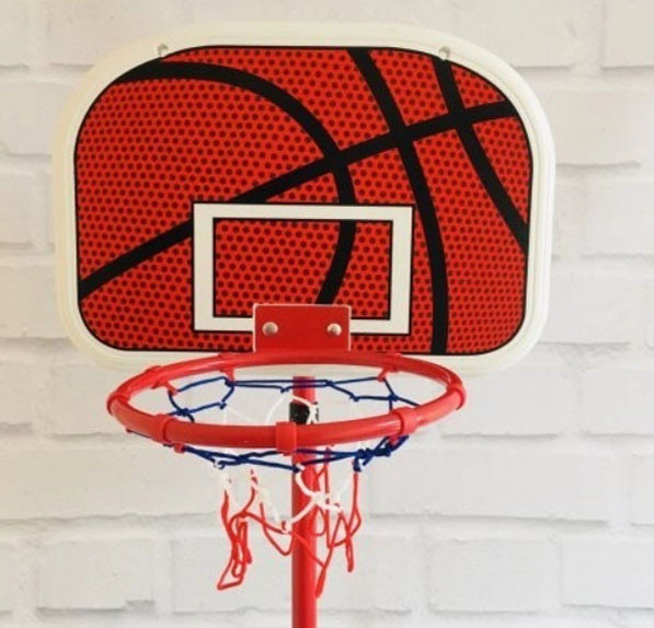 Баскетбольное кольцо на стойке для дома баскетбольная мобильная стойка игровая для детей набор спорт с мячом - фото 9 - id-p2186478153