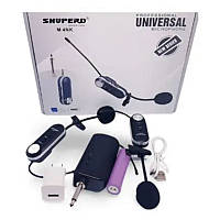 Беспроводной петличный микрофон Shuperd M4NK для камеры маленький микрофон на одежду петличка с гарнитурой SNM