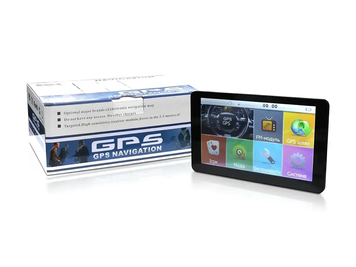 Автомобильный навигатор GPS 7" DDR2 256Mb 8Gb, GPS-7009, для построения маршрута, автоплеер SNM - фото 1 - id-p2186479615