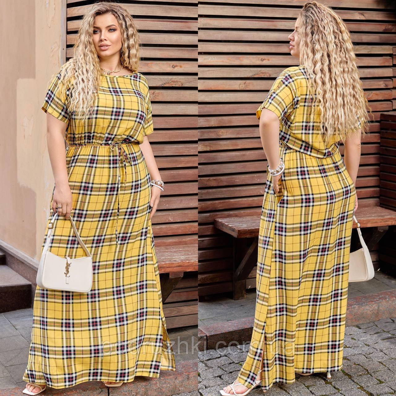 Жіноча літня сукня сарафан Тканина штапель, 100% бавовна Розміри 50-52, 54-56, фото 1