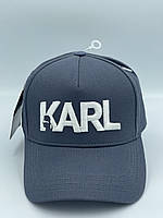 Мужская Темно Сира Кепка с Логотипом Бренда Karl Lagerfeld