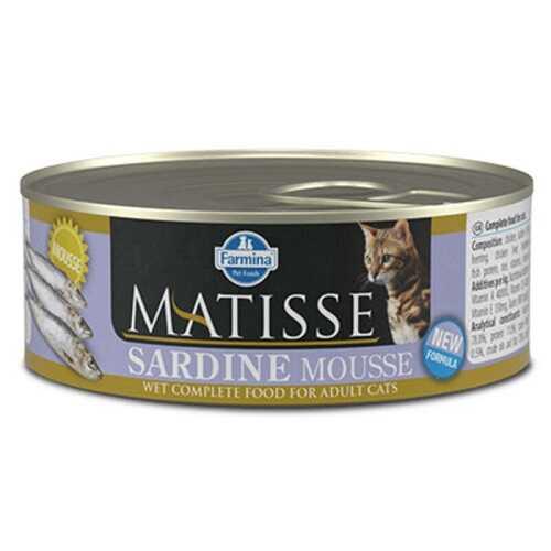 Вологий корм Farmina Matisse Cat Mousse Sardine для котів паштет 85г