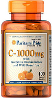 Витамин С Puritan's Pride C-1000 mg with bioflavonoids and wild rose hips 100 таб