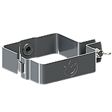 Кріплення хомута до сендвіч панелей квадратної пластикової водостічної системи KROP 135\80мм, фото 2