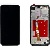 Дисплей для Huawei P20 Lite/Nova 3e модуль (экран,сенсор) с рамкой, оригинал, Черный