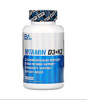 Витамины D3 и К2, EVLution Nutrition США, 60 капсул