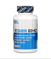 Вітаміни D3 та К2, EVLution Nutrition США, 60 капсул