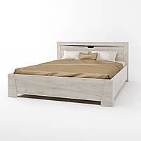 Ліжко двоспальне Еверест Ліберті-1600 160х200 см дуб крафт білий (DTM-2086)