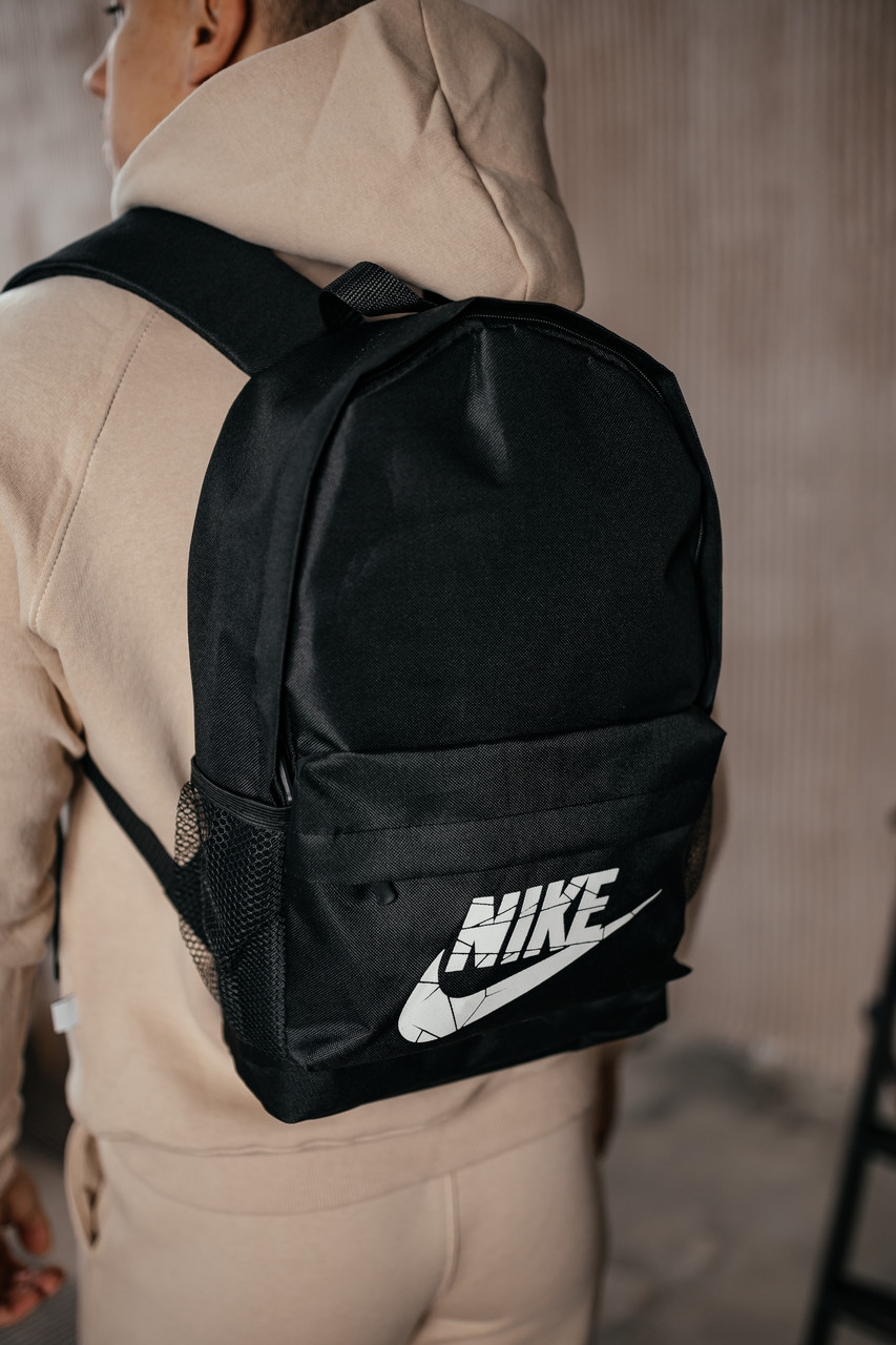 Рюкзак спортивний для подорожей чорний Nike, модний рюкзак для чоловіків, чоловічий рюкзак для міста
