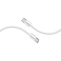 Кабель Promate EcoLine-CC120 USB-C to USB-C 60W Power Delivery 1.2 м White (ecoline-cc120.white)