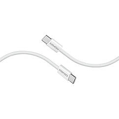 Кабель Promate EcoLine-CC120 USB-C to USB-C 60W Power Delivery 1.2 м White (ecoline-cc120.white)