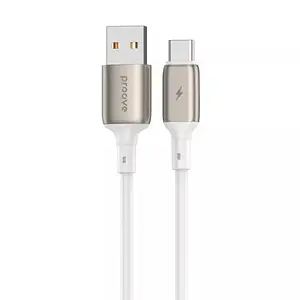 Дата-кабель Proove Flex Metal USB Type-A (тато)  -  USB Type-C (тато) 1m White 2.4A