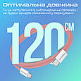 Кабель Promate EcoLine-CC120 USB-C to USB-C 60W Power Delivery 1.2 м Pink (ecoline-cc120.pink), фото 7
