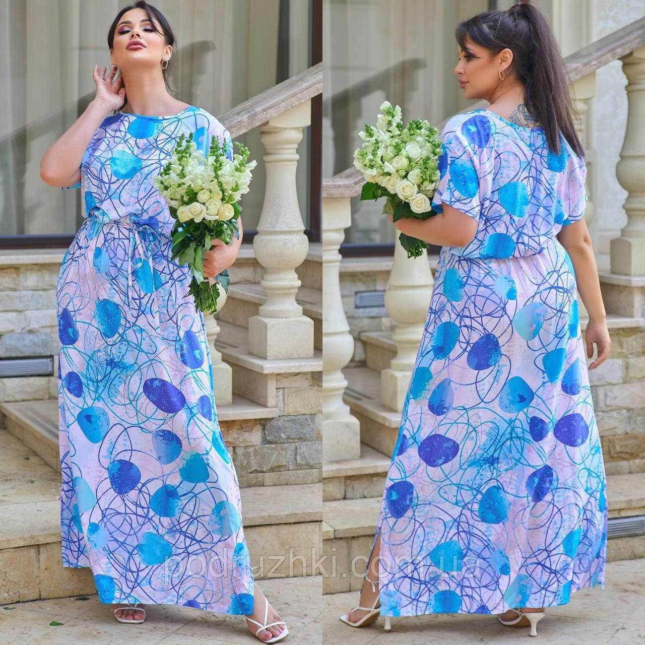 Жіноча літня сукня сарафан Тканина штапель, 100% бавовна Розміри 50-52, 54-56, фото 1