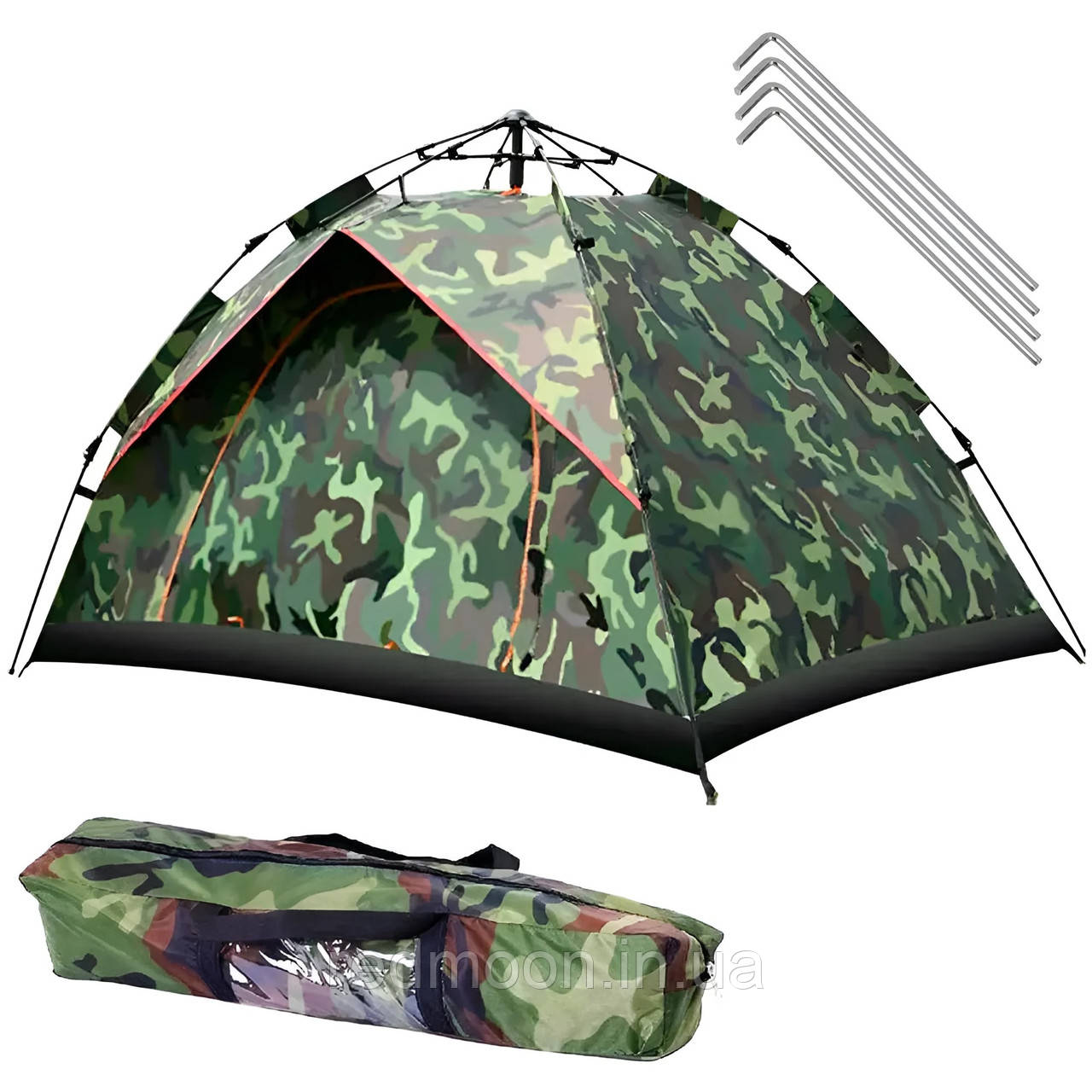 Намет автоматичний 4-місна 200х200х140см, YB-3007 Camping Tent, Камуфляж / Намет-автомат для кемпінгу