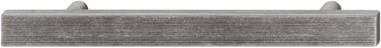 Меблева ручка рейлінгова Hafele 188 х 27 мм/128 мм цвік антикварний нікель (102.04.617)