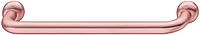 Мебельная ручка скоба Hafele 144 х 28 мм/128 мм цамак полированный медный (106.62.015)