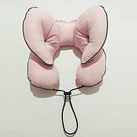 Детская ортопедическая подушка для автокресла или коляски Baby Travel Classic Pillow. Разные цвета. Цвет розовый