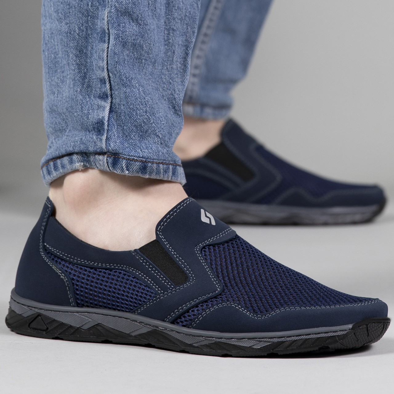 Сліпони чоловічі сітка сині