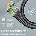 Кабель Promate TransLine-CC200 USB-C to USB-C 60W Power Delivery 2 м Black (transline-cc200.black), фото 6