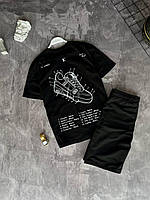Качественный мужской брендовый комплект Loиіis Vиіtton футболка+шорты чёрный