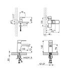 Набір змішувачів для ванни: Wawel 001 + Wawel 006 White (з душовим гарнітуром)., фото 3