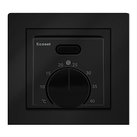 Механічний терморегулятор в рамку Ecoset MK05 / AC308 для теплої підлоги (чорний) Schneider Unica