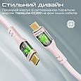 Кабель Promate TransLine-CC200 USB-C to USB-C 60W Power Delivery 2 м Pink (transline-cc200.pink), фото 4