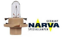 Лампа с патроном 12V 1,8W цокольBX8,4d щиток приборов NARVA №17060