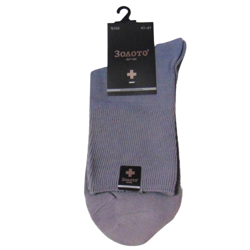 Медичні шкарпетки Золото 102-1 41-47 сірі, фото 1