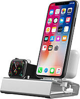 Зарядна станція 3 в 1 Charging Stand Stand-T030B, Док-станція для iPhone, Apple Watch і AirPod
