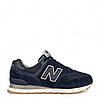 Чоловічі кросівки New balance 574 blue nb classic Нью Баланс темно сині замшеві весна літо, фото 6