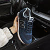 Чоловічі кросівки New balance 574 blue nb classic Нью Баланс темно сині замшеві весна літо, фото 7