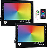 УЧЕНКА Світлодіодний прожектор OUSIDE RGB, вуличні прожектори зі зміною кольору 100 Вт, водонепроникність