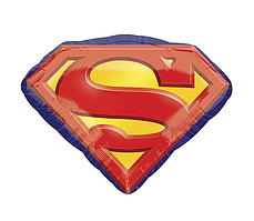 Фольгована кулька фігура "Знак супермена" 59х53 см. в уп. (1шт.)