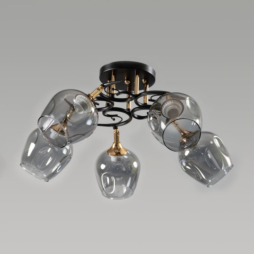 Люстра стельова на п'ять плафонів