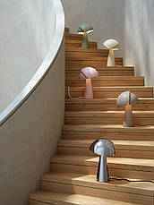 Настільна лампа хромована 1 патрон Е27 метал/пластик 23х33.5 см, фото 5