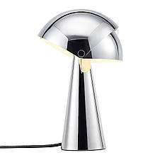 Настільна лампа хромована 1 патрон Е27 метал/пластик 23х33.5 см, фото 2