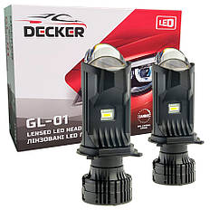 Лампа світлодіодна для фар DECKER LED GL-01 PRO H4 5500K 9000LM 2 шт комплект