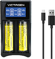 Універсальний зарядний пристрій для перезаряджуваних літій-іонних акумуляторів VICTAGEN 3,7 В