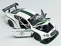 Машинка Автопром "Bentley continental GT3" белая 68266A