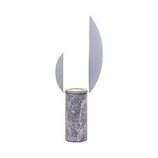 Настільна лампа 1 патрон GU10 сірий/білий мармур 30х49 см, фото 3