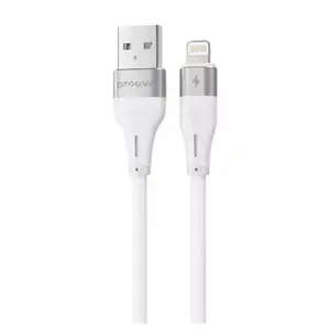 Дата-кабель Proove Soft Silicone USB-A (тато)  -  Lightning (тато), 1m White