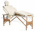 Масажний стіл-лежак 4 сегмента стіл Bodyfit ecru 60см, фото 3