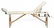 Масажний стіл-лежак 4 сегмента стіл Bodyfit ecru 60см, фото 5