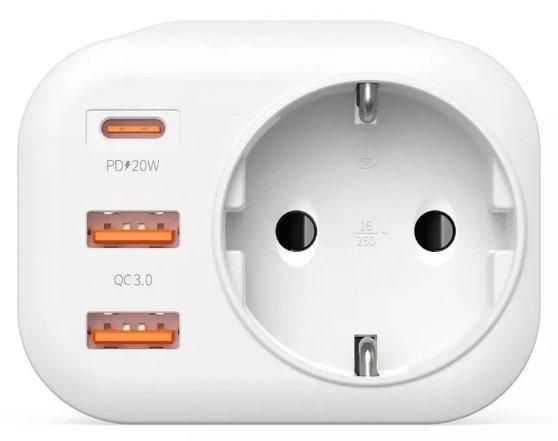 Багатофункціональна розетка Proove Multifunctional Socket PD-01 EU 1AC (1Type-C 20W+2USB) (PSMF20210002)