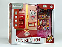Холодильник для куклы Synergy "Fun kitchen" с продуктами розовый 6680A-2-1