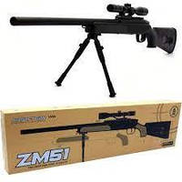 Реалистичная снайперская винтовка ZM 51G CYNA на пульках 6мм, игрушечное оружие. SNM
