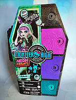 Монстр Хай Жахо-секрети Твайли Неонові та бомбезні Monster High Neon Twyla Колекційна лялька HNF82