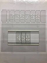 Трафарет з цифрами 0-9 багаторазові з рамкою для набору цифр 20 мм (в наявності від 20 до 500 мм), фото 3